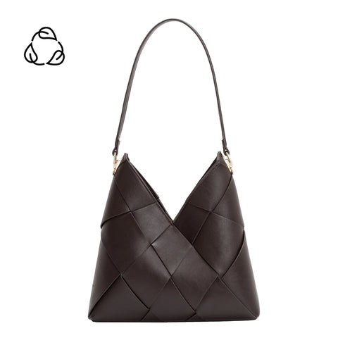 Phaedra Vegan Leather Shoulder Bag - Espresso