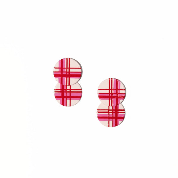Peppermint Double Circle Earrings