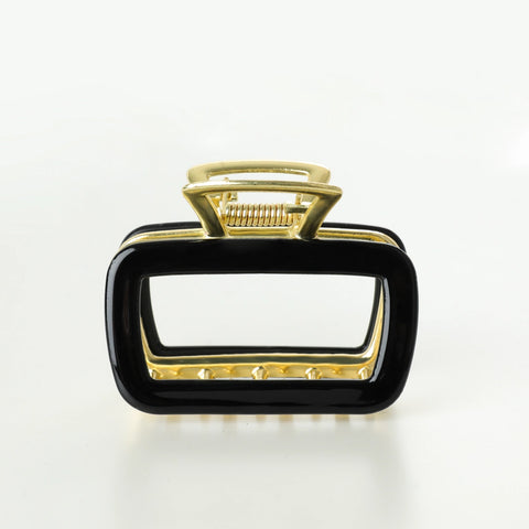 Harlow Hollow Rectangle Metal Clip - Black