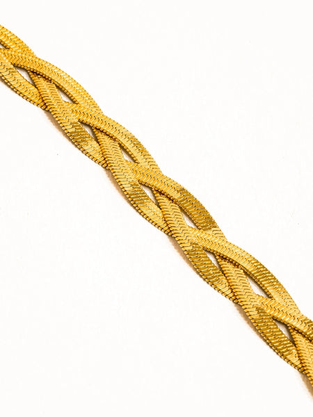 Yvet 18K Braided Snake Chain Bracelet