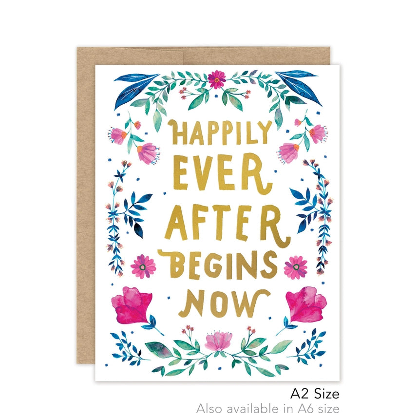 Floral Frame Wedding - Luxe Card