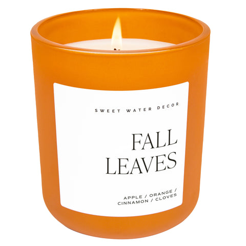 Fall Leaves Soy Candle - 15 oz Matte Jar