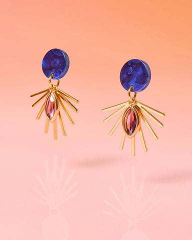 Deep Blue and Purple Small Dangles