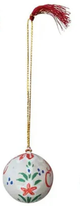 Paper Mache Ornaments w/ Tassel - #3