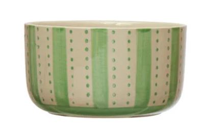 Hand-Painted Stoneware Bowl - #3