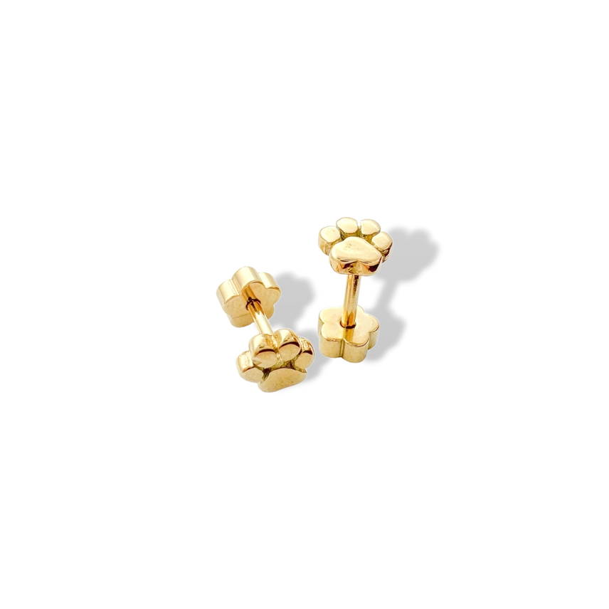 Paw Prints Tiny Stud Kids Earrings