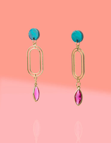 Midnight Lady Cocktail Glam Earrings