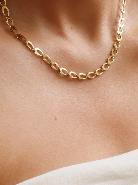 Thessaly 18K Oval Link Chain Necklace