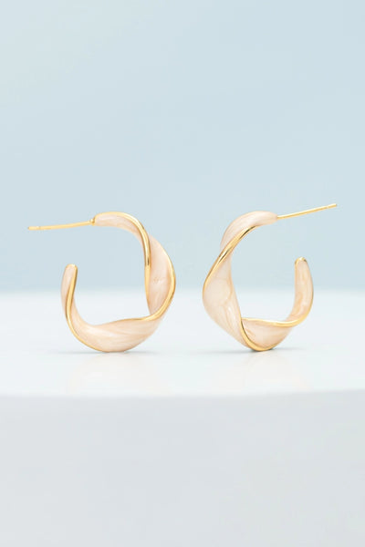 With A Twist Hoops - Soft Coral