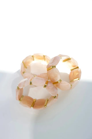 Emma Stretch Bracelet - Pale Pink