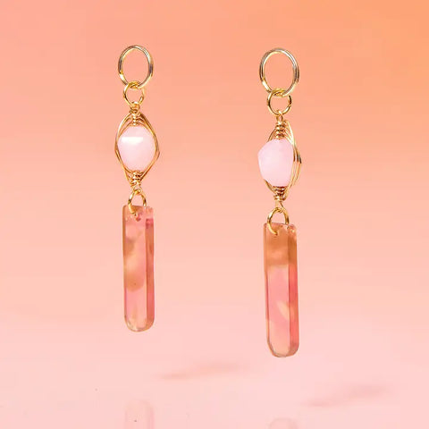 Pink Jade Earrings