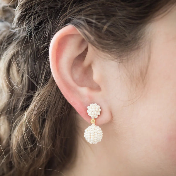 The Waldorf Earring - Cream