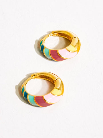 Paloma 18K Colorful Hoop Earrings