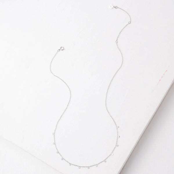 Evelyn Drop Necklace - Silver
