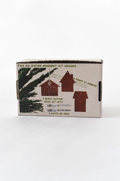 Leather Gingerbread House Ornament Making Kits