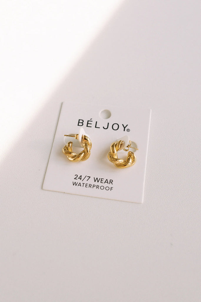 Eris Gold Twisted Hoop Earrings