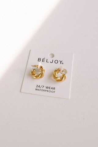Eris Gold Twisted Hoop Earrings