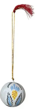 Paper Mache Ornaments w/ Tassel - #4