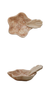 Stoneware Shell Dish with Shell Handle - #4