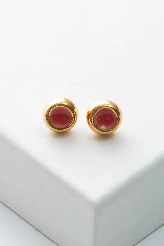 Sculpted Porcelain Studs - Coral