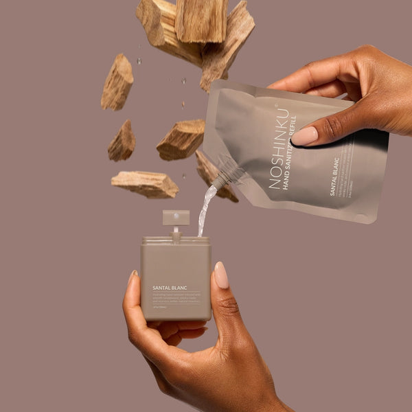 Santal Blanc Refillable Pocket Hand Sanitizer