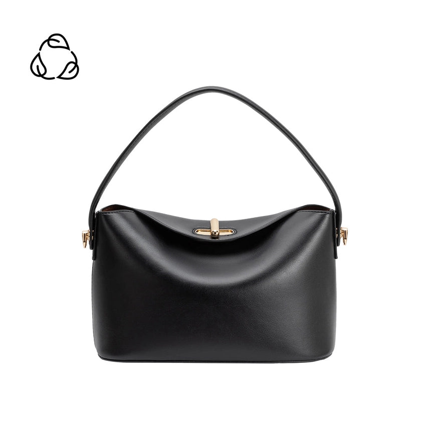 Lana Vegan Leather Crossbody - Black