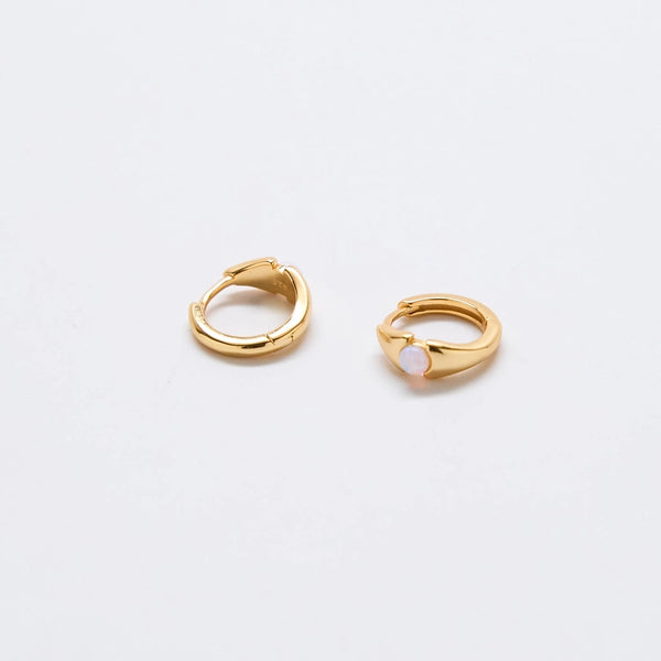 Opal Mini Huggie Earrings