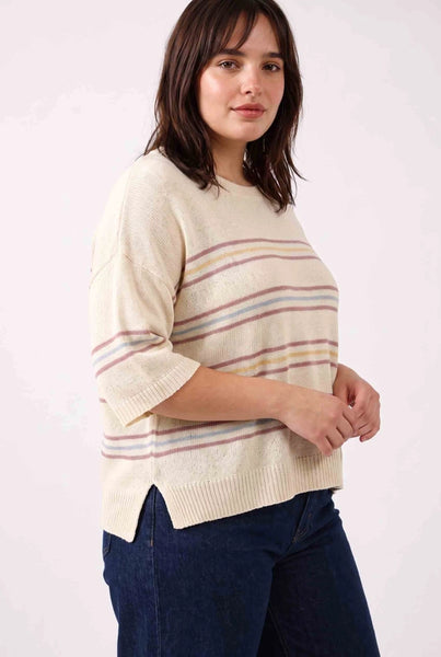 Saylor Sweater - Vanilla Stripe