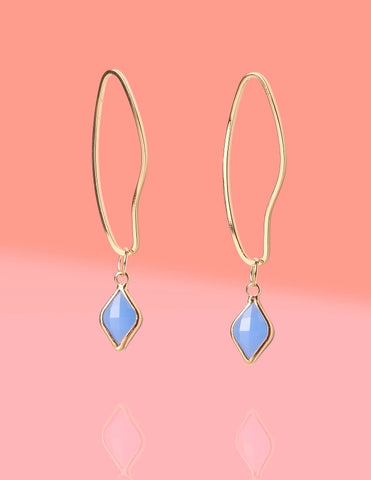Abstract Hoop Earring - Lavender