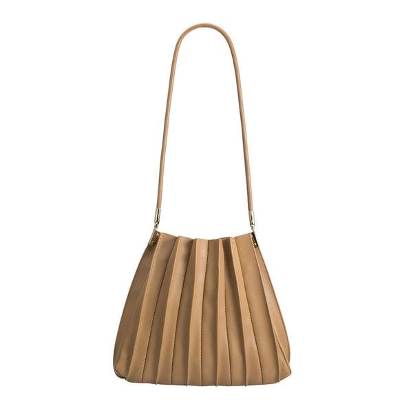 Elle Vegan Leather Bag with Pouch - Taupe