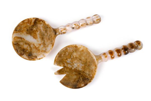 Resin Salad Server - Brown