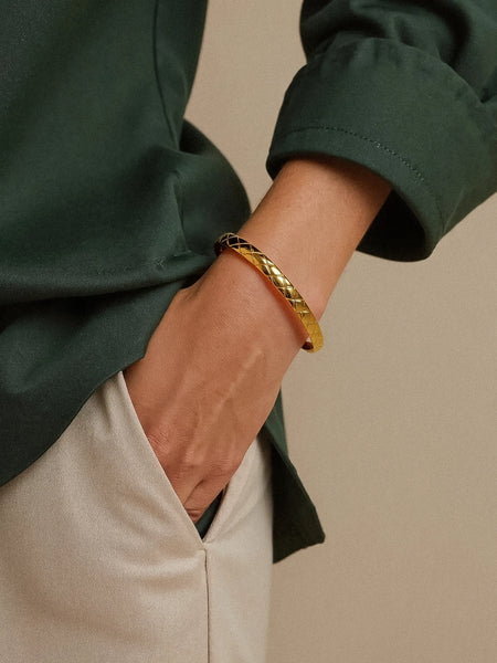 Axl 18K Braided Bangle