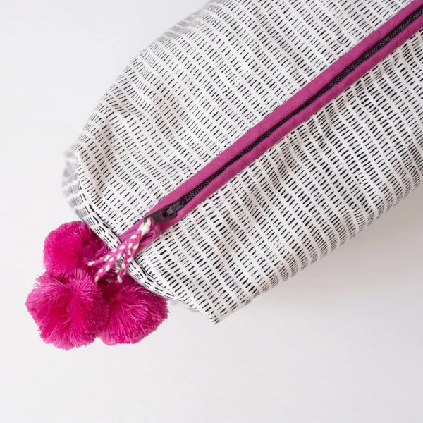 Alice Stripes Black Toiletry Bag