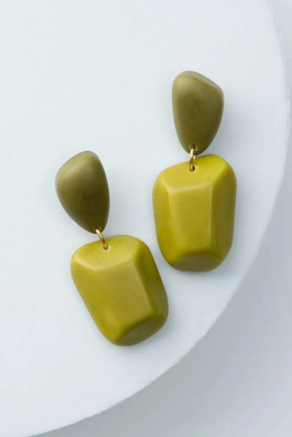 Kiwi Geo Earrings