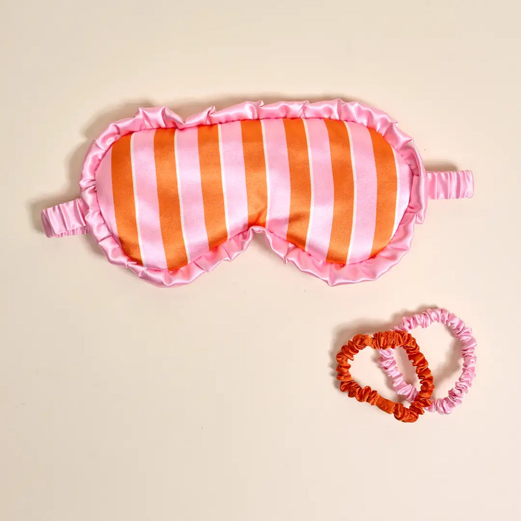 Beauty Sleep Mask – Sicily Stripes Pink