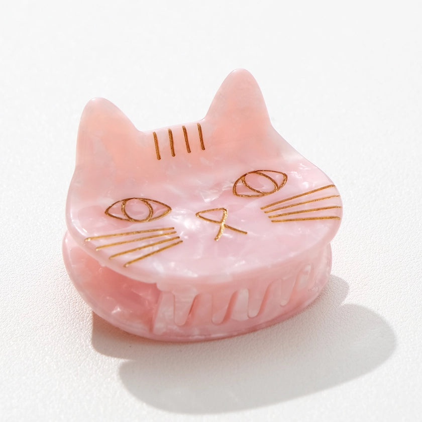 Small Saltwater Kitty Cat Claw Clip - Pink