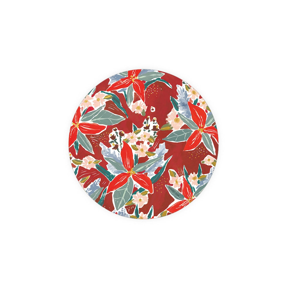 Red Poinsettia Coaster
