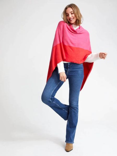 Madeleine Travel Poncho - Fire