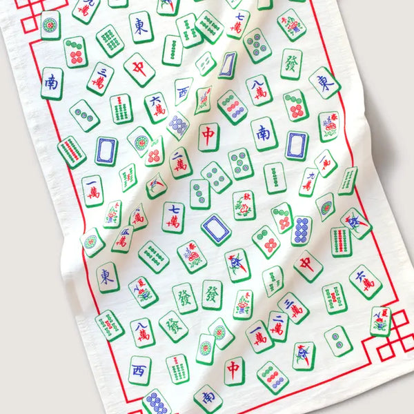 Mah Jong Tiles Tea Towel