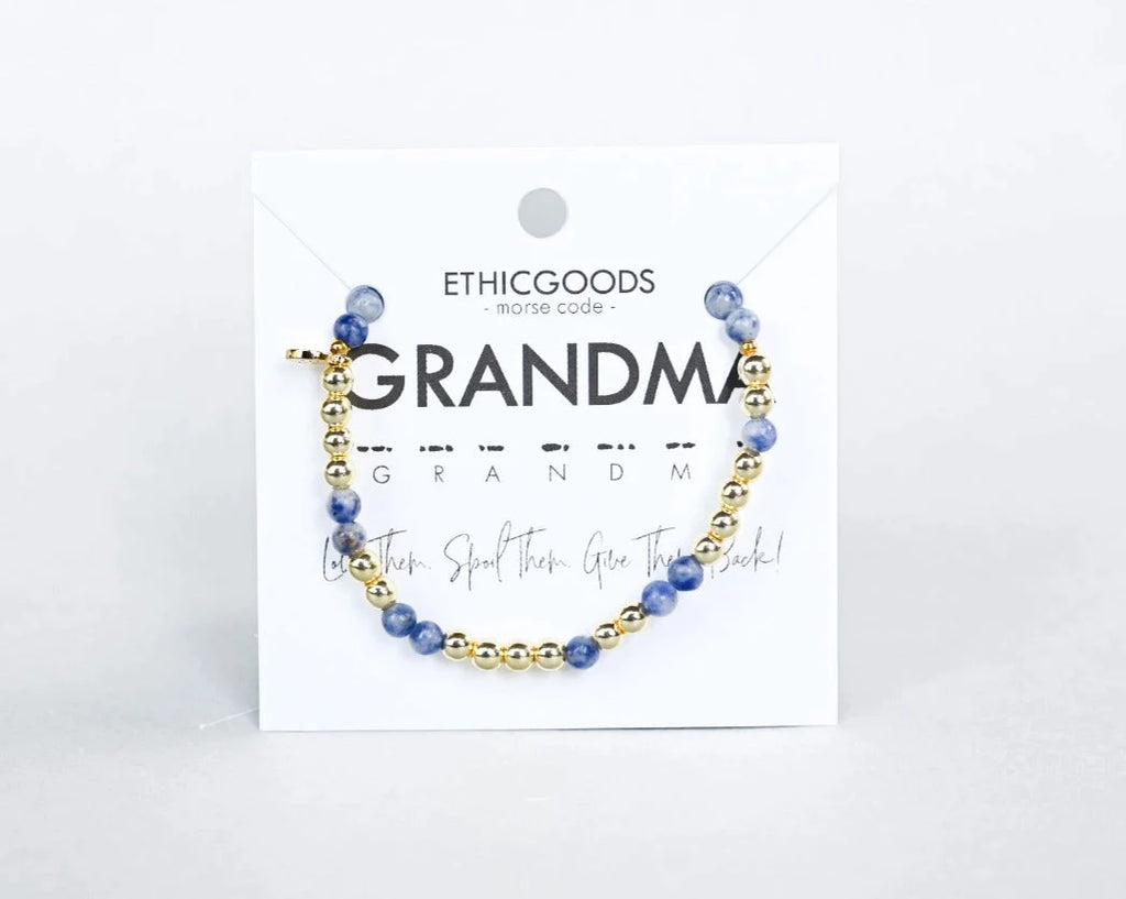 Gold Morse Code Bracelet - Grandma