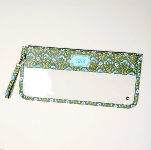 Mahjong Tile Keeper Pouch – Everbloom Forest Green