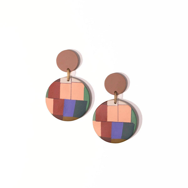 Rancher Circle Stripe Earrings