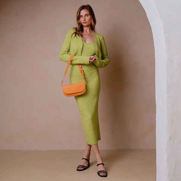 Inez Vegan Shoulder Bag - Orange