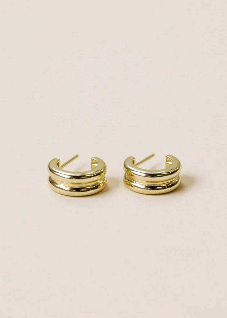 Golden Hoop Earrings - Bold