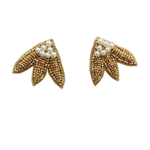 Calypso Studs - Gold / Pearl