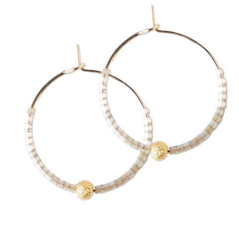 Sprinkle Hoop Earring - Smoky Quartz