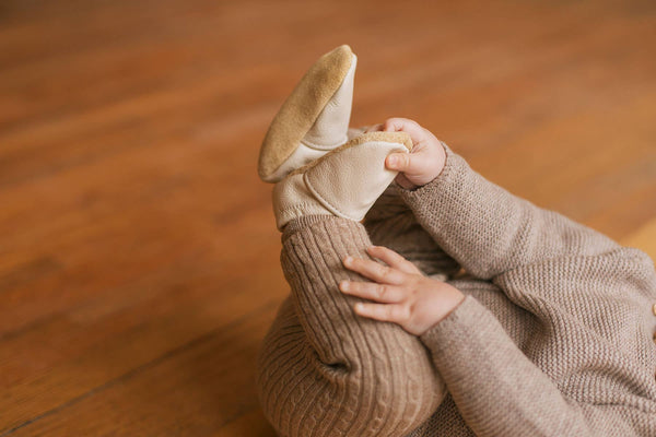 Gender Neutral Baby Moccs - Cream