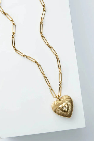 Beaming Heart Pendant Necklace