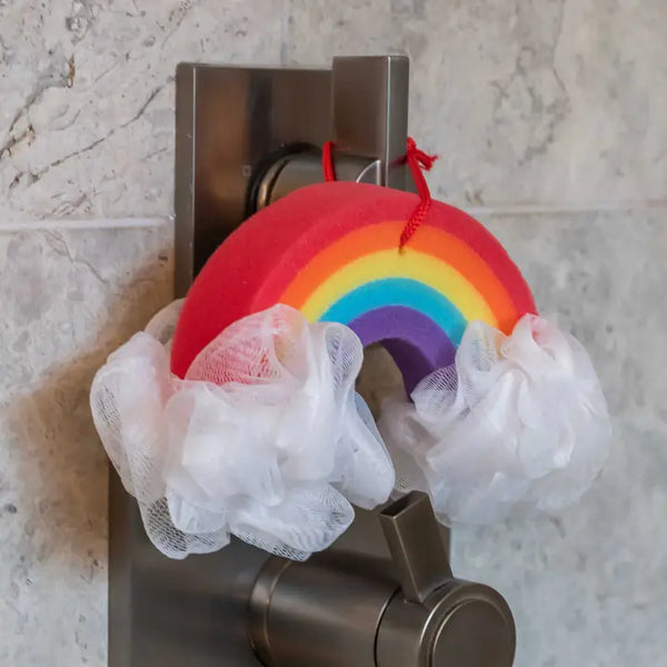 Rainbow Bath Pouf & Sponge
