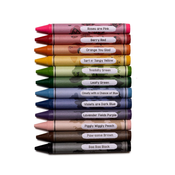 12 Non-Toxic Beeswax Crayons